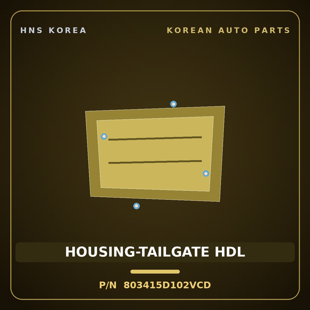 Genuine Mobis HOUSING-TAILGATE HDL 803415D102VCD for County 2020 HNS Parts Korea