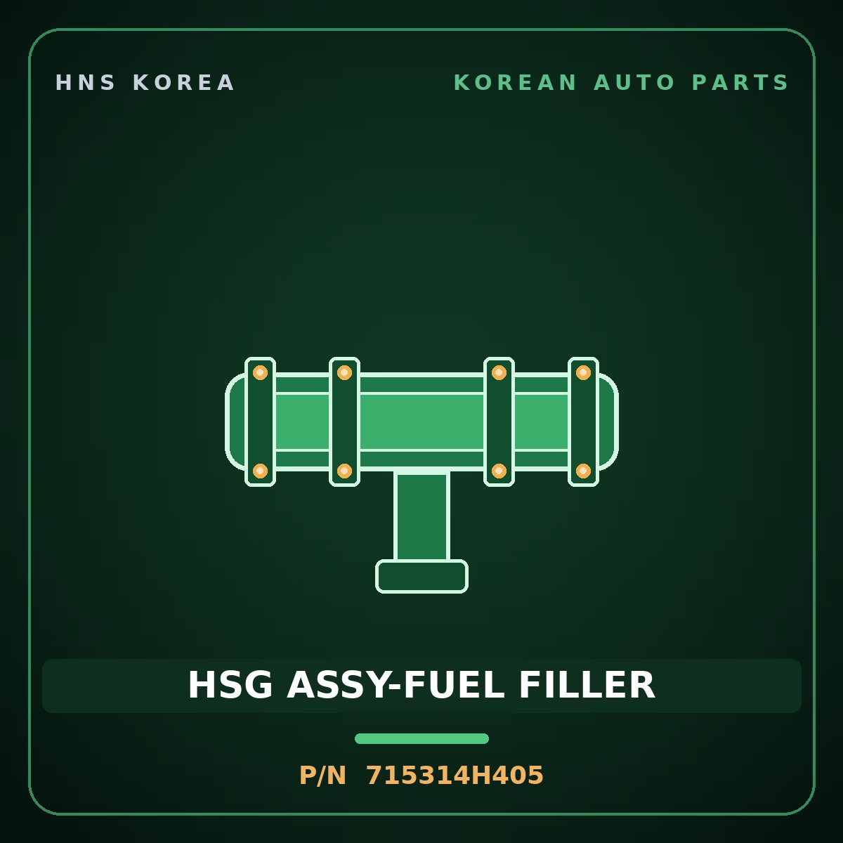 Genuine Mobis HSG ASSY-FUEL FILLER 715314H405 for Grand Starex 2015 HNS Parts Korea