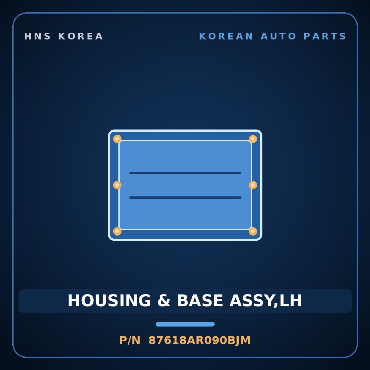 Genuine Mobis HOUSING & BASE ASSY,LH 87618AR090BJM for Genesis GV70 2021 HNS Parts Korea