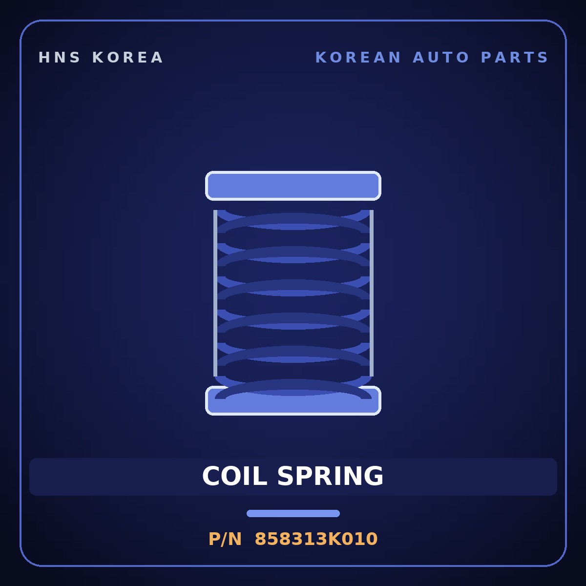 Genuine Mobis COIL SPRING 858313K010 for Elantra 2014 HNS Parts Korea