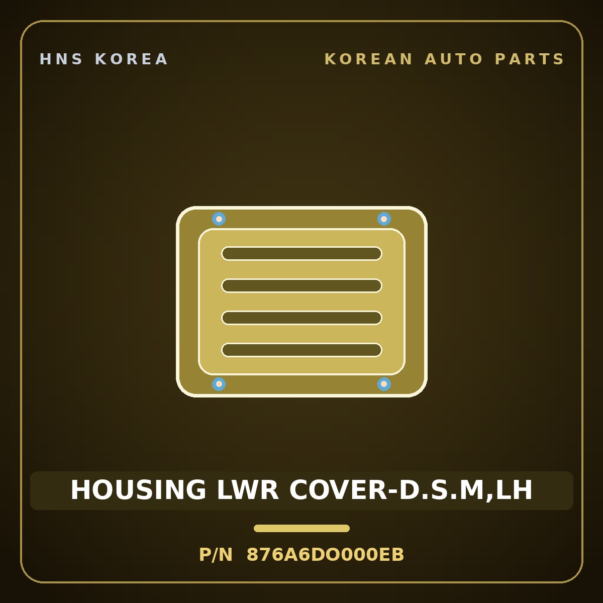 Genuine Mobis HOUSING LWR COVER-D.S.M,LH 876A6DO000EB for EV9 2023 HNS Parts Korea
