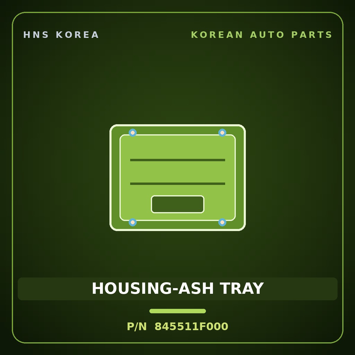 Genuine Mobis HOUSING-ASH TRAY 845511F000 for Sportage 2006 HNS Parts Korea