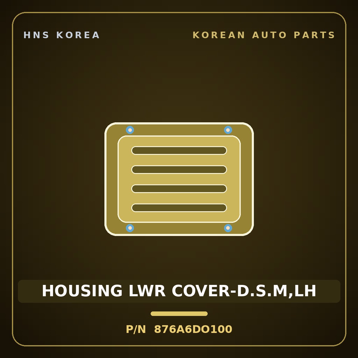 Genuine Mobis HOUSING LWR COVER-D.S.M,LH 876A6DO100 for EV9 2023 HNS Parts Korea