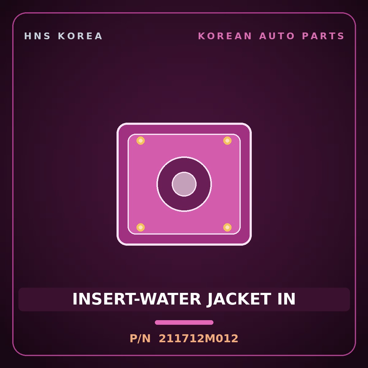 Genuine Mobis INSERT-WATER JACKET IN 211712M012 for Carnival 2018 HNS Parts Korea