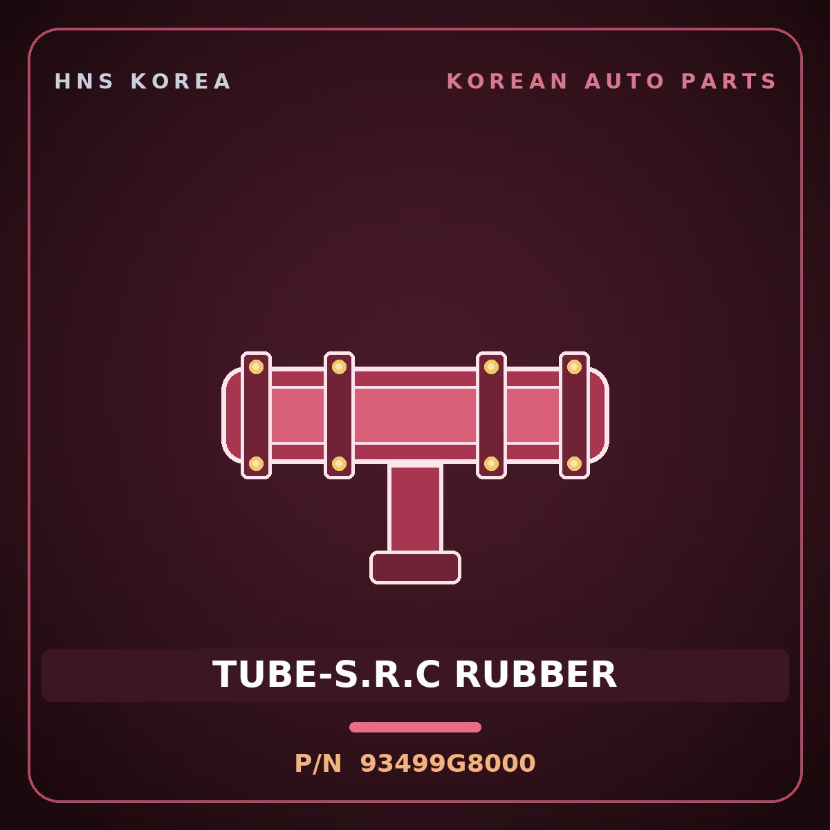 Genuine Mobis TUBE-S.R.C RUBBER 93499G8000 for Elantra 2016 HNS Parts Korea