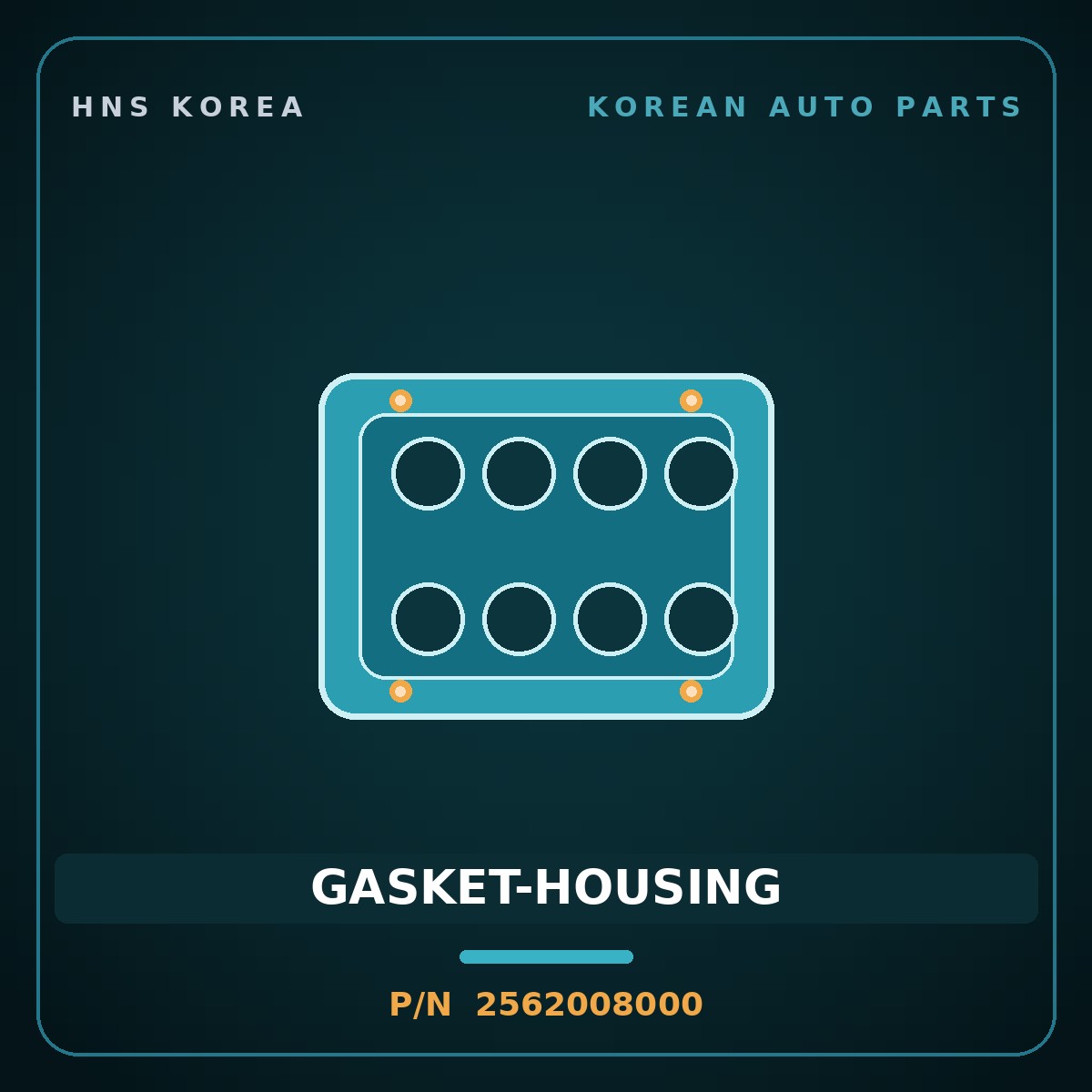 Genuine Mobis GASKET-HOUSING 2562008000 for Casper 2020 HNS Parts Korea