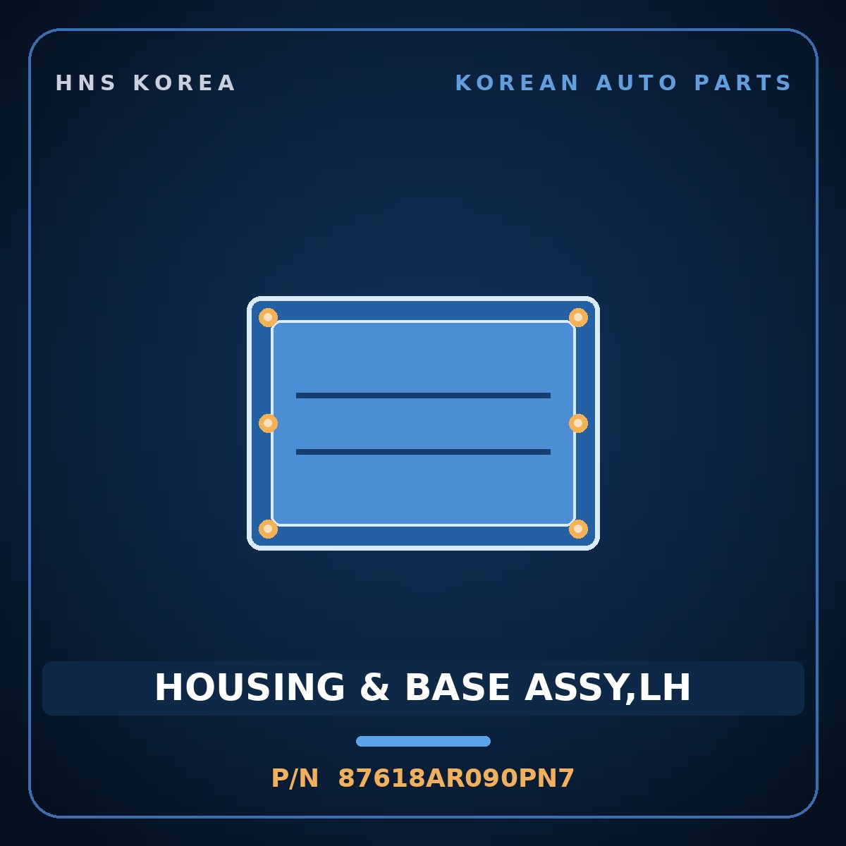 Genuine Mobis HOUSING & BASE ASSY,LH 87618AR090PN7 for Genesis GV70 2021 HNS Parts Korea