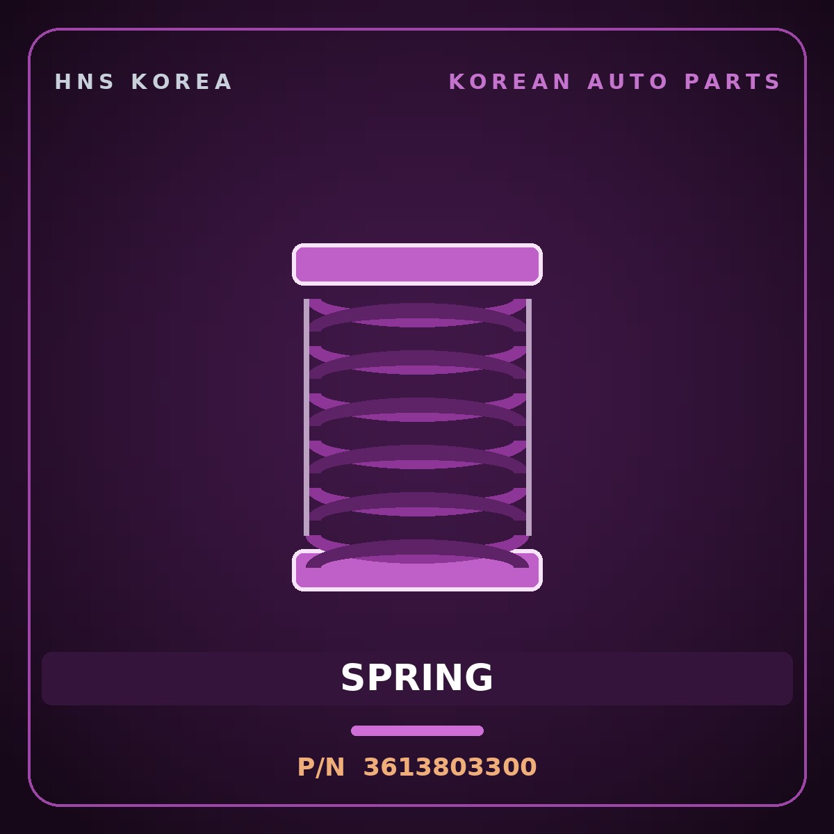 Genuine Mobis SPRING 3613803300 for Morning 2011 HNS Parts Korea
