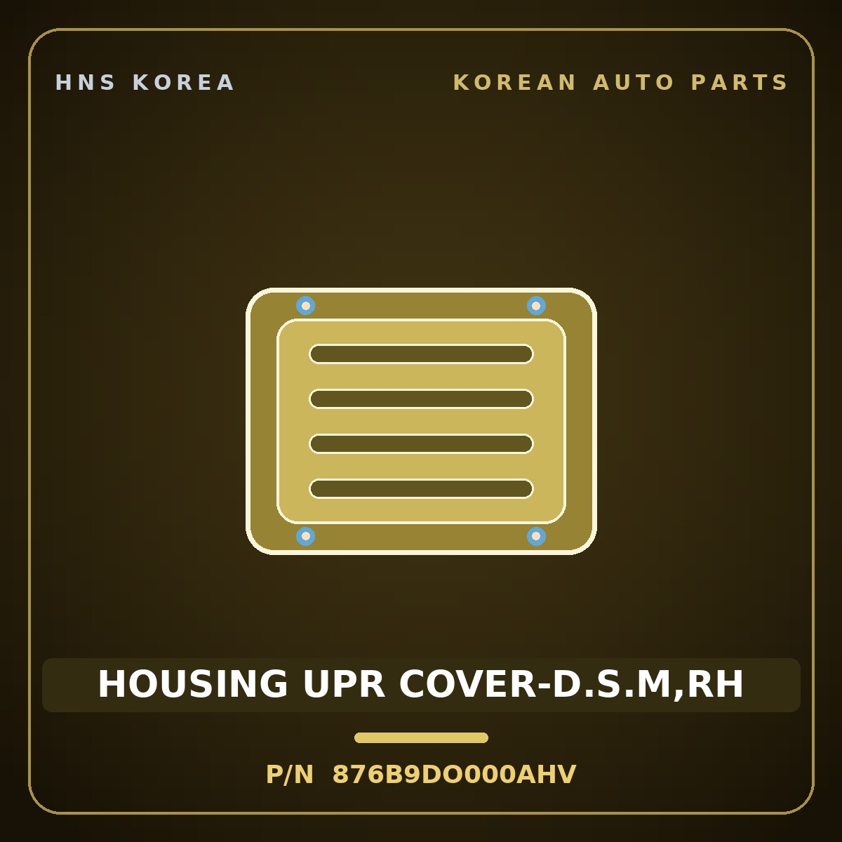 Genuine Mobis HOUSING UPR COVER-D.S.M,RH 876B9DO000AHV for EV9 2023 HNS Parts Korea