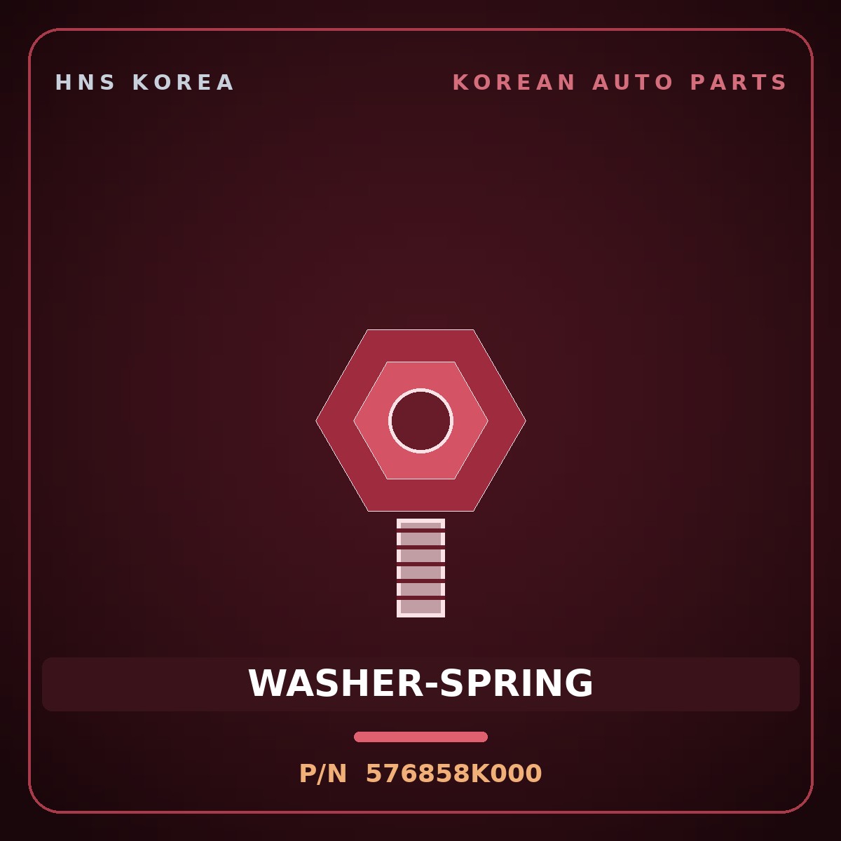 Genuine Mobis WASHER-SPRING 576858K000 for Aero City 2008 HNS Parts Korea