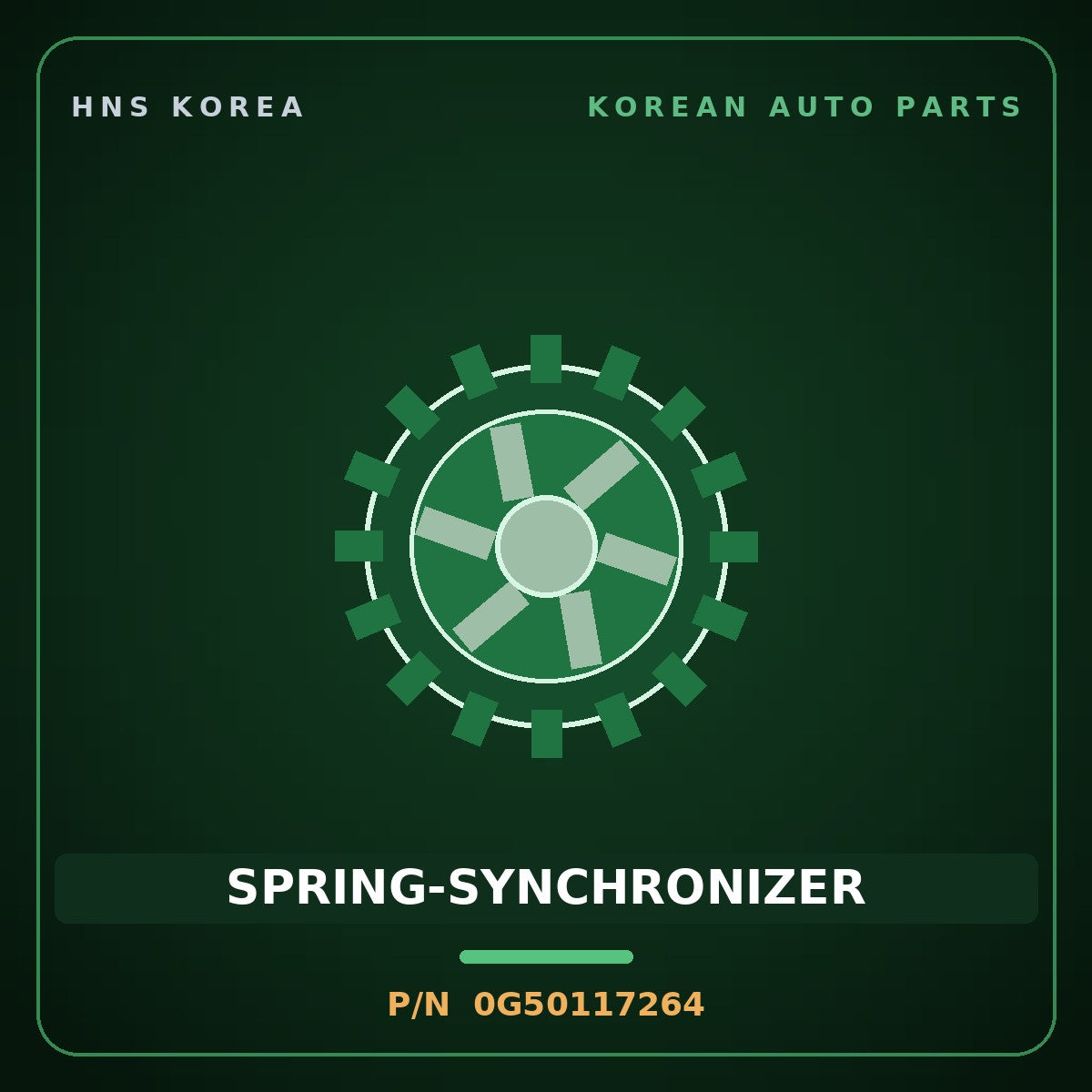 Genuine Mobis SPRING-SYNCHRONIZER 0G50117264 for Carens 1997 HNS Parts Korea