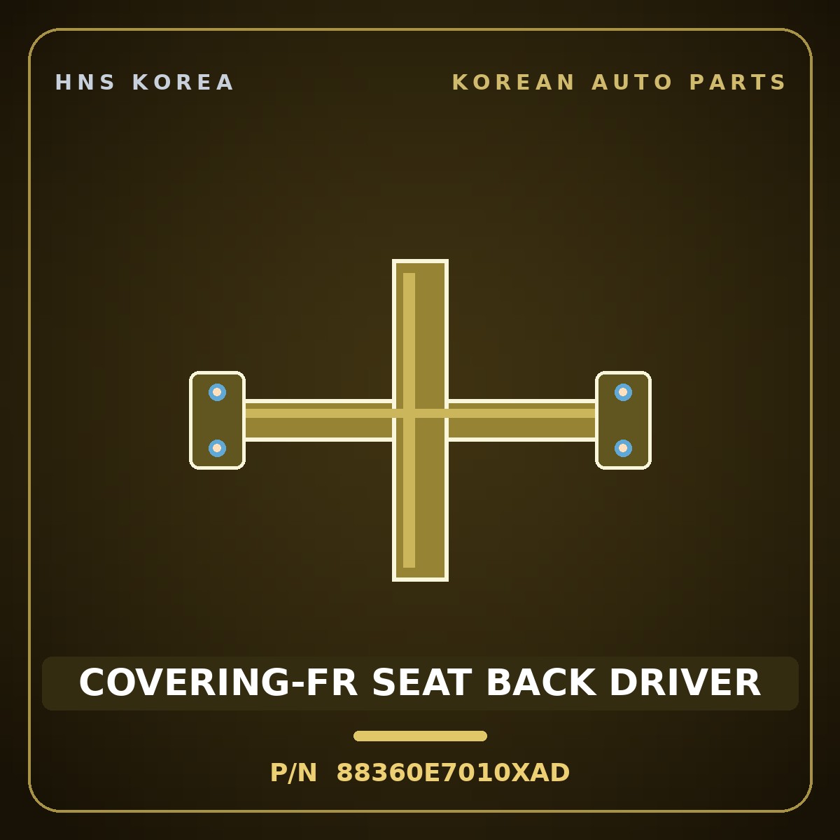 Genuine Mobis COVERING-FR SEAT BACK DRIVER 88360E7010XAD for Grandeur 2014 HNS Parts Korea