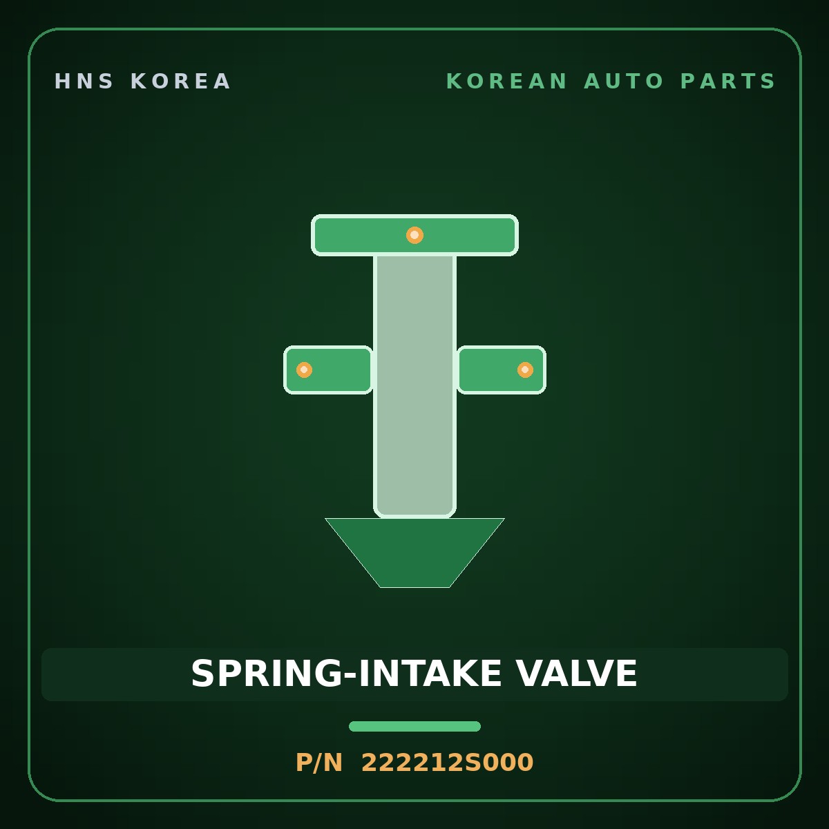 Genuine Mobis SPRING-INTAKE VALVE 222212S000 for G70 2019 HNS Parts Korea
