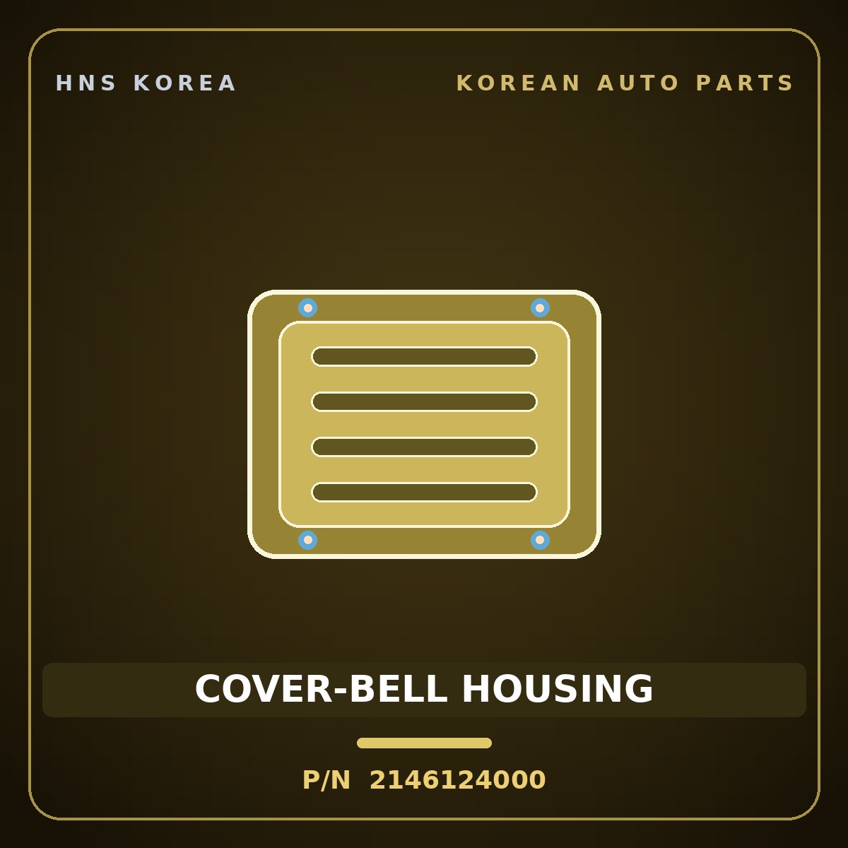 Genuine Mobis COVER-BELL HOUSING 2146124000 for Casta 1995 HNS Parts Korea