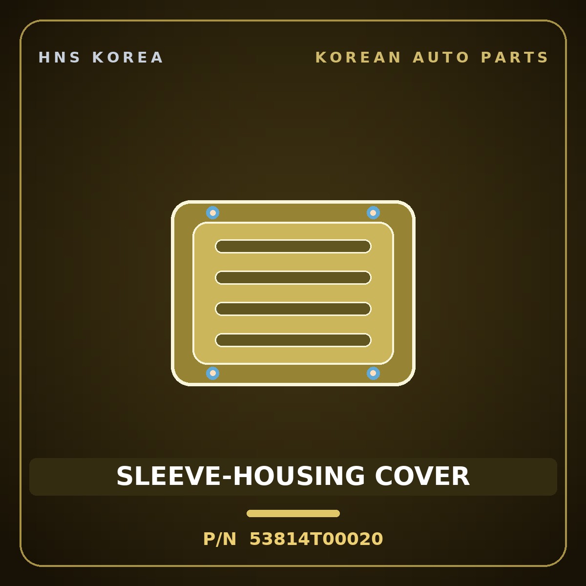 Genuine Mobis SLEEVE-HOUSING COVER 53814T00020 for Trago 2006 HNS Parts Korea