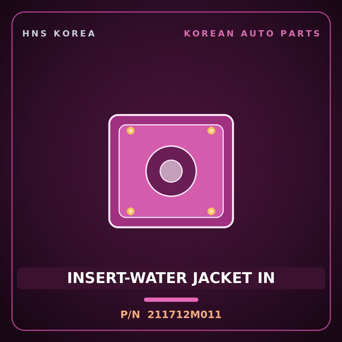 Genuine Mobis INSERT-WATER JACKET IN 211712M011 for Elantra 2018 HNS Parts Korea