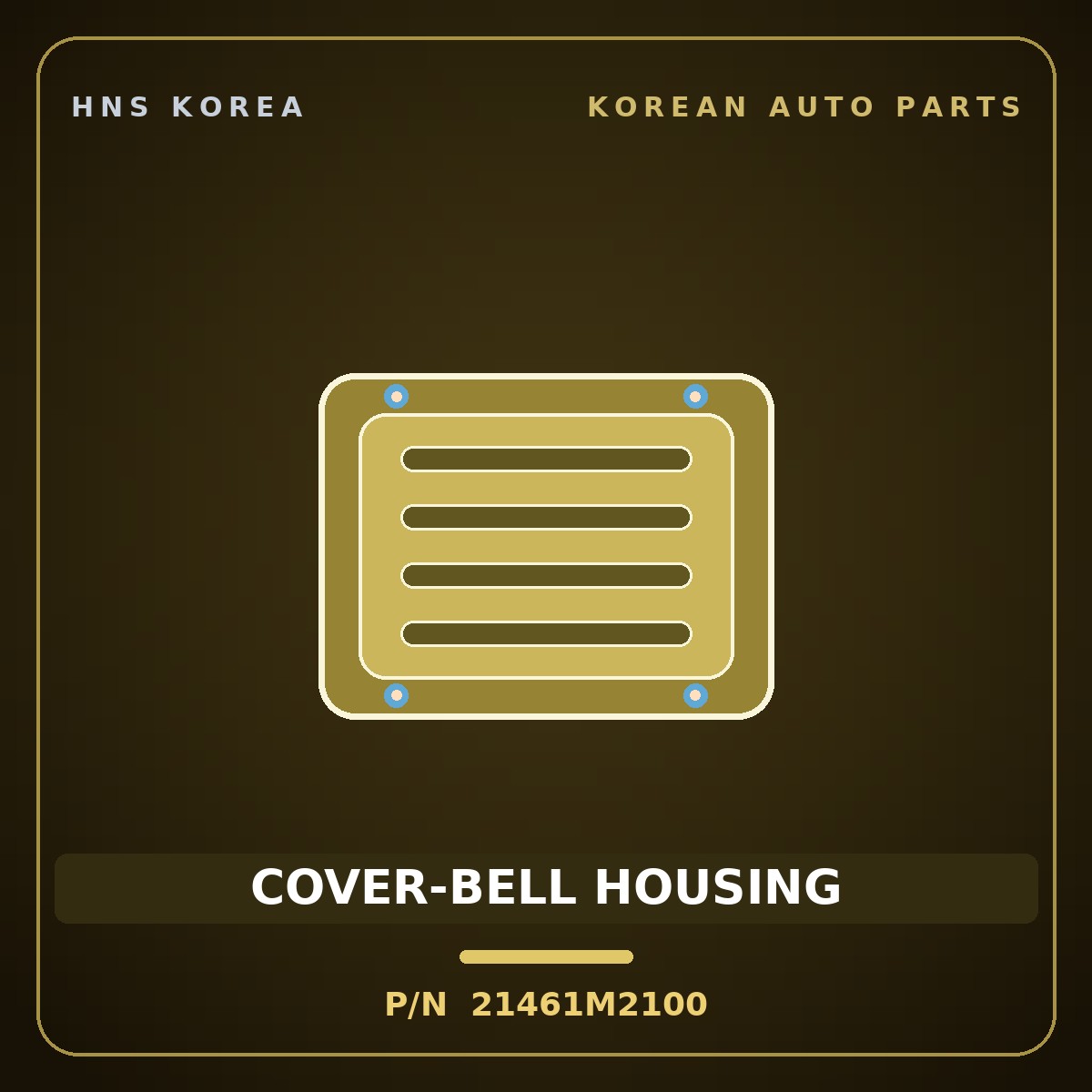 Genuine Mobis COVER-BELL HOUSING 21461M2100 for Santamo 1995 HNS Parts Korea