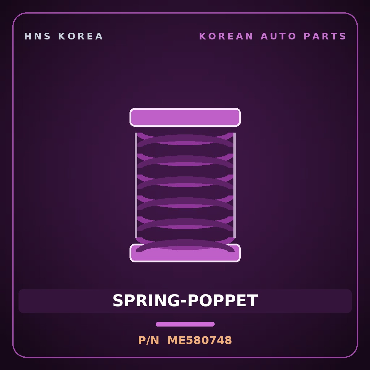 Genuine Mobis SPRING-POPPET ME580748 for Galloper 1998 HNS Parts Korea