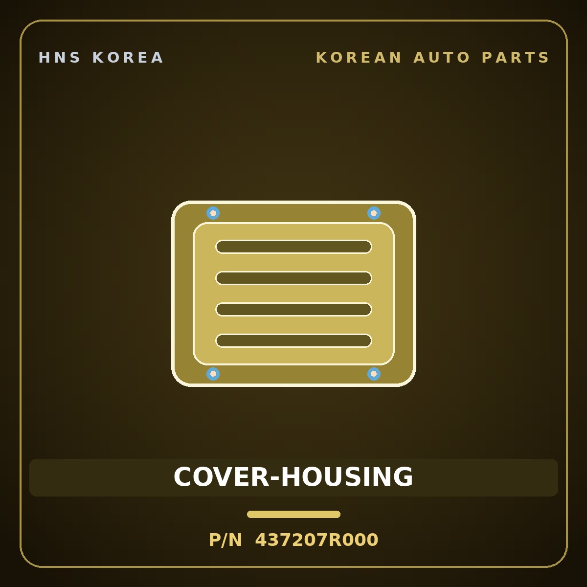 Genuine Mobis COVER-HOUSING 437207R000 for Trago 2013 HNS Parts Korea