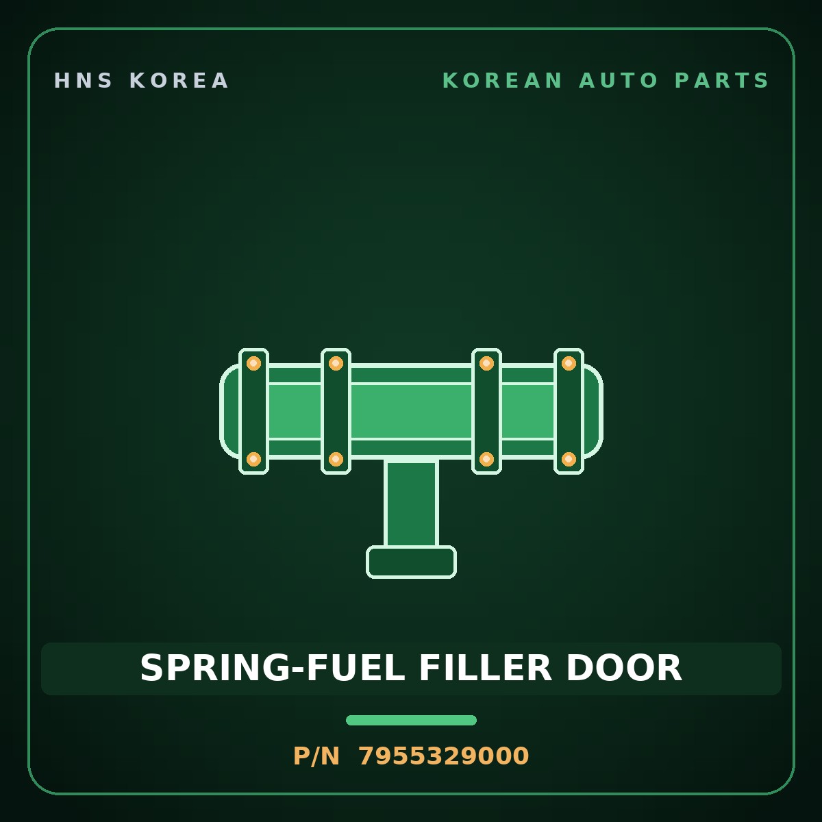 Genuine Mobis SPRING-FUEL FILLER DOOR 7955329000 for Accent 1996 HNS Parts Korea