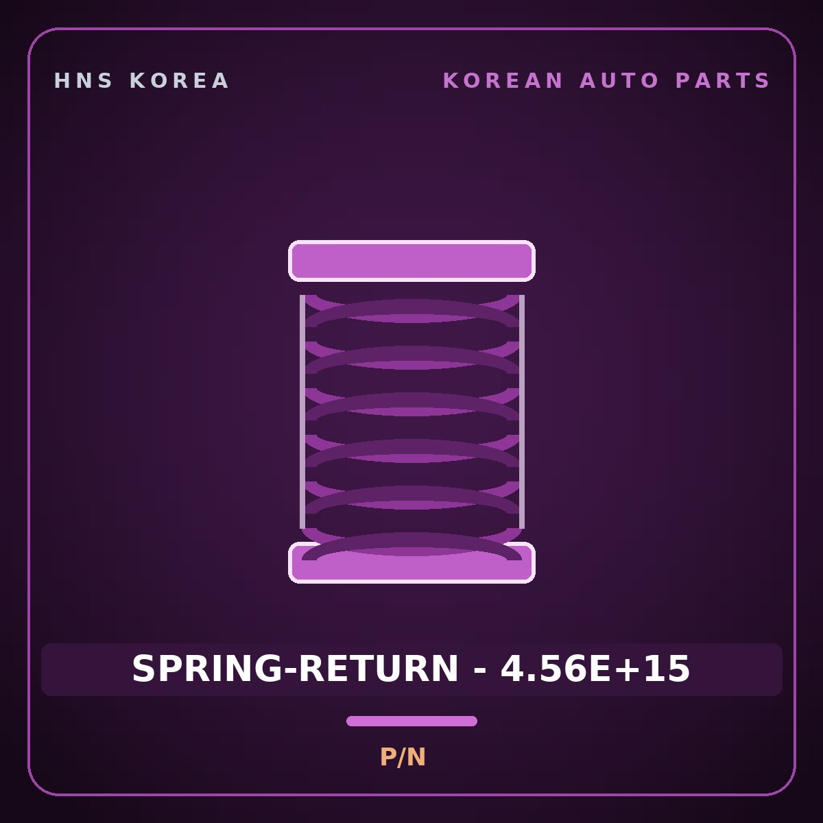 Genuine Mobis SPRING-RETURN - 4.56E+15  for Equus 2007 HNS Parts Korea