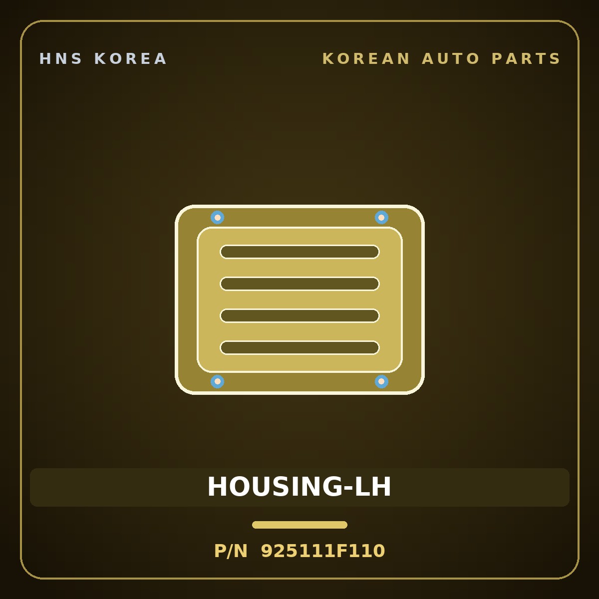 Genuine Mobis HOUSING-LH 925111F110 for Sportage 2006 HNS Parts Korea