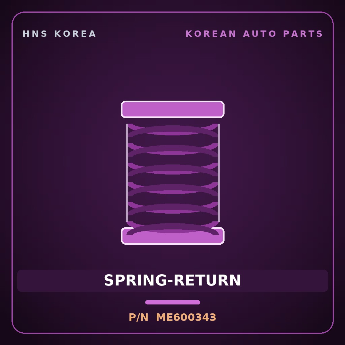 Genuine Mobis SPRING-RETURN ME600343 for Galloper 2000 HNS Parts Korea