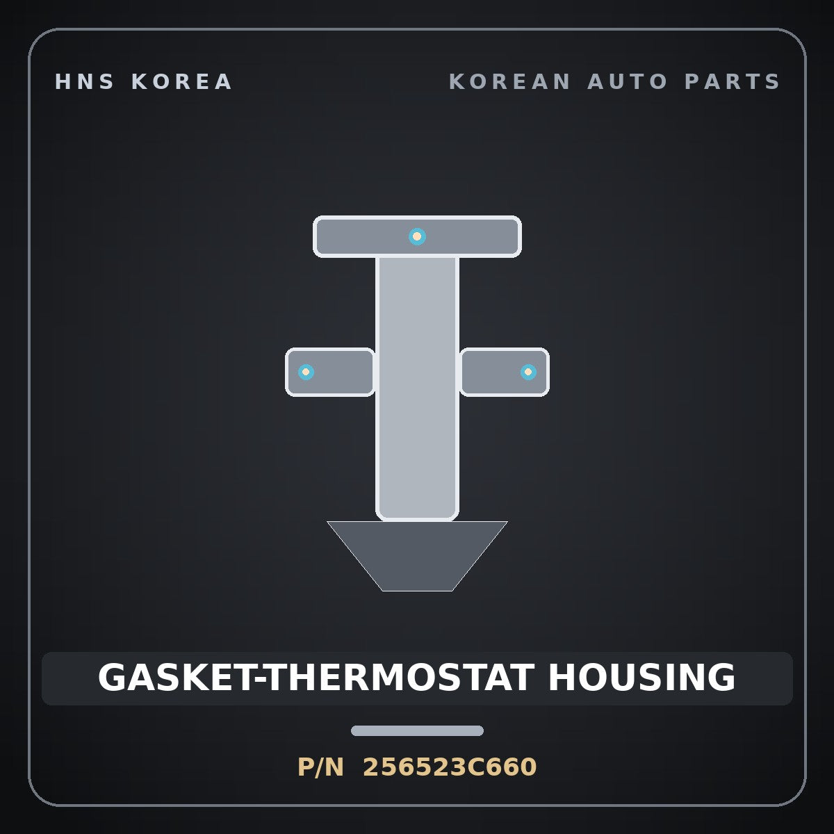Genuine Mobis GASKET-THERMOSTAT HOUSING 256523C660 for Equus 2006 HNS Parts Korea