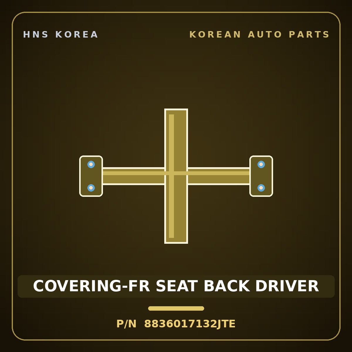 Genuine Mobis COVERING-FR SEAT BACK DRIVER 8836017132JTE for Lavita 2006 HNS Parts Korea