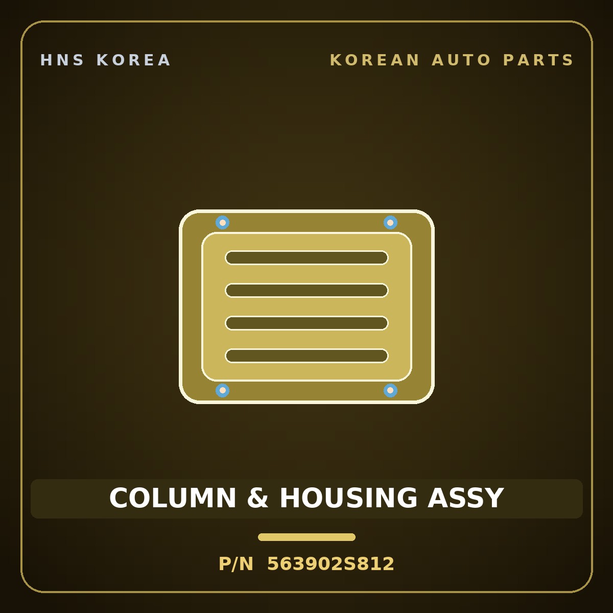 Genuine Mobis COLUMN & HOUSING ASSY 563902S812 for Sportage 2010 HNS Parts Korea
