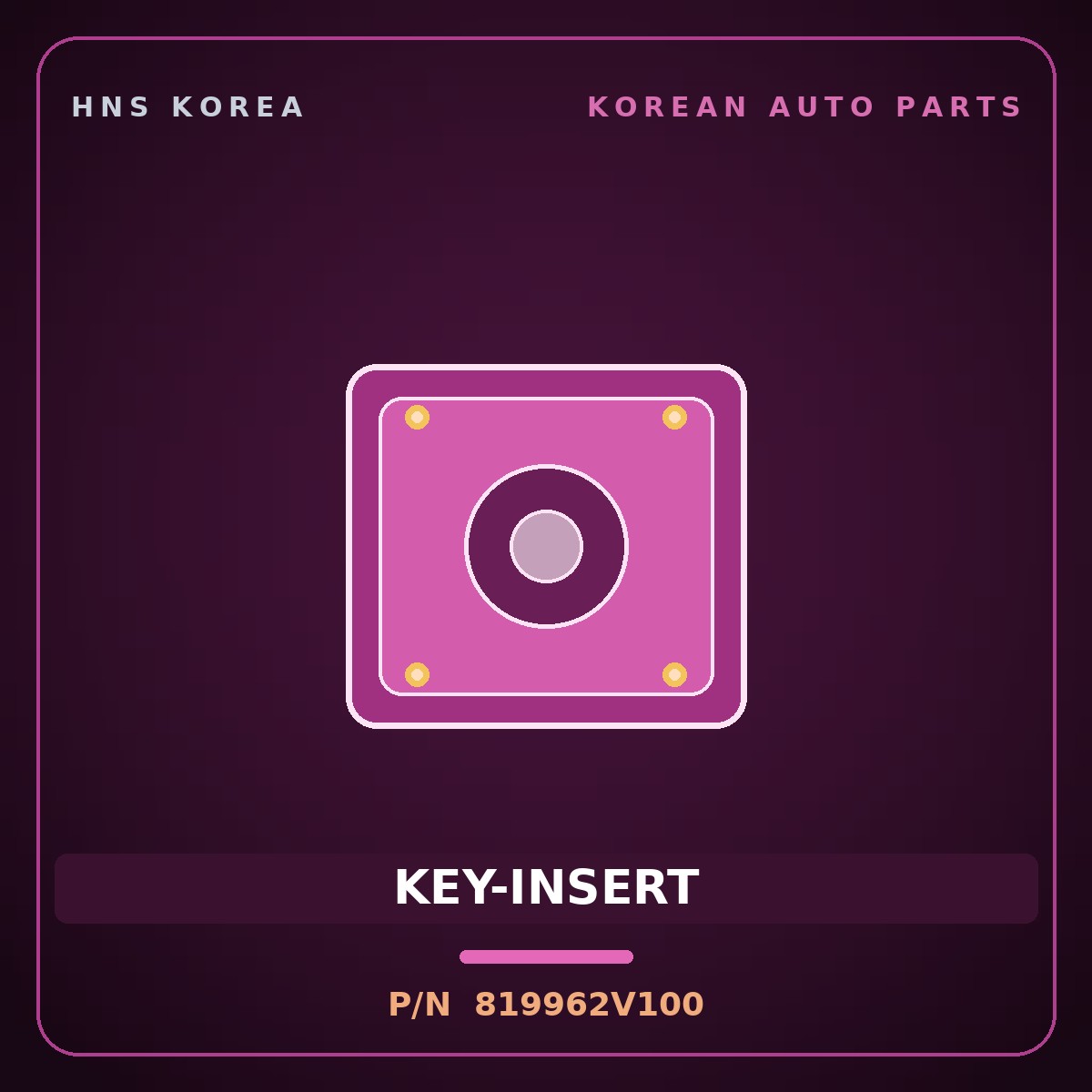 Genuine Mobis KEY-INSERT 819962V100 for i30 2011 HNS Parts Korea