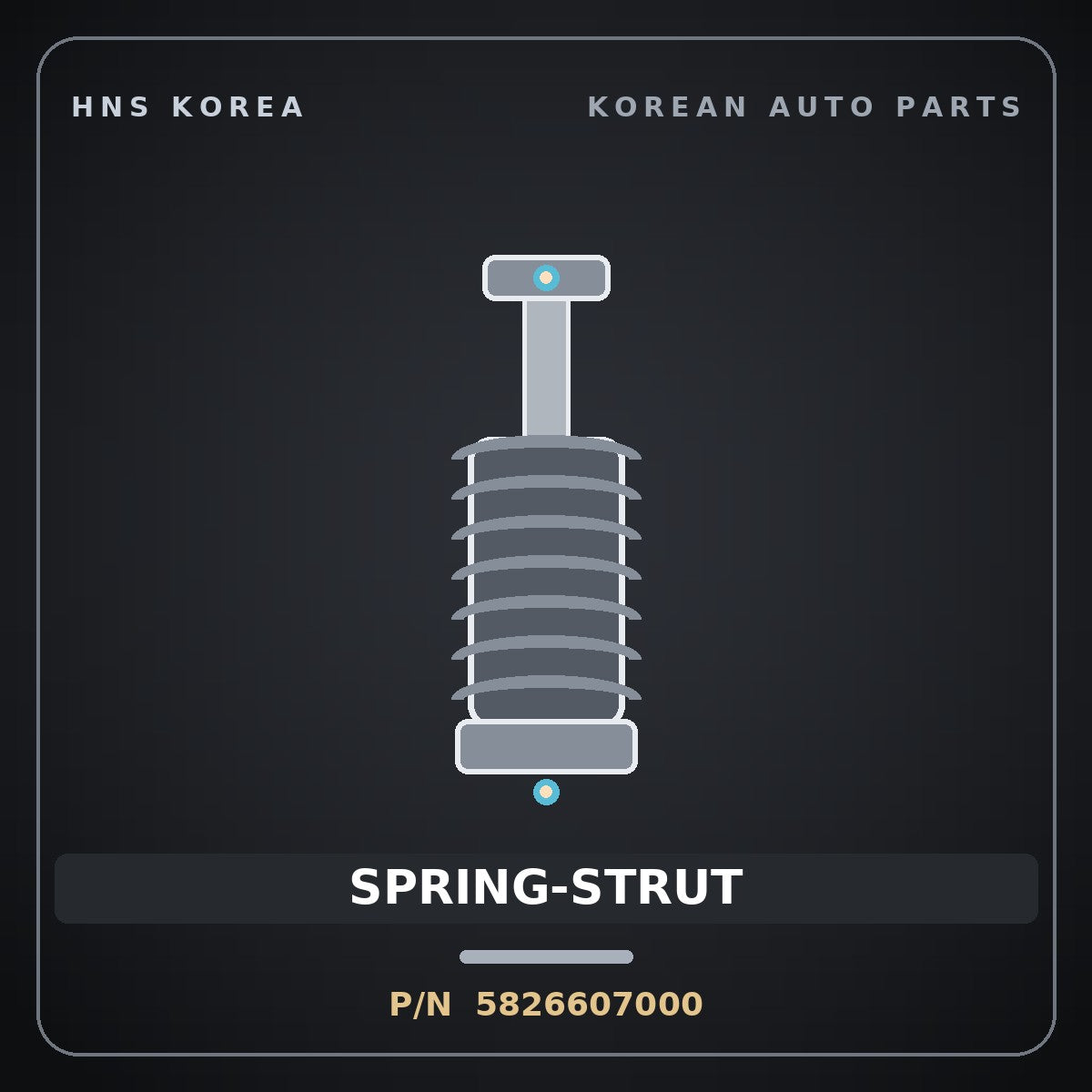 Genuine Mobis SPRING-STRUT 5826607000 for Morning 2006 HNS Parts Korea