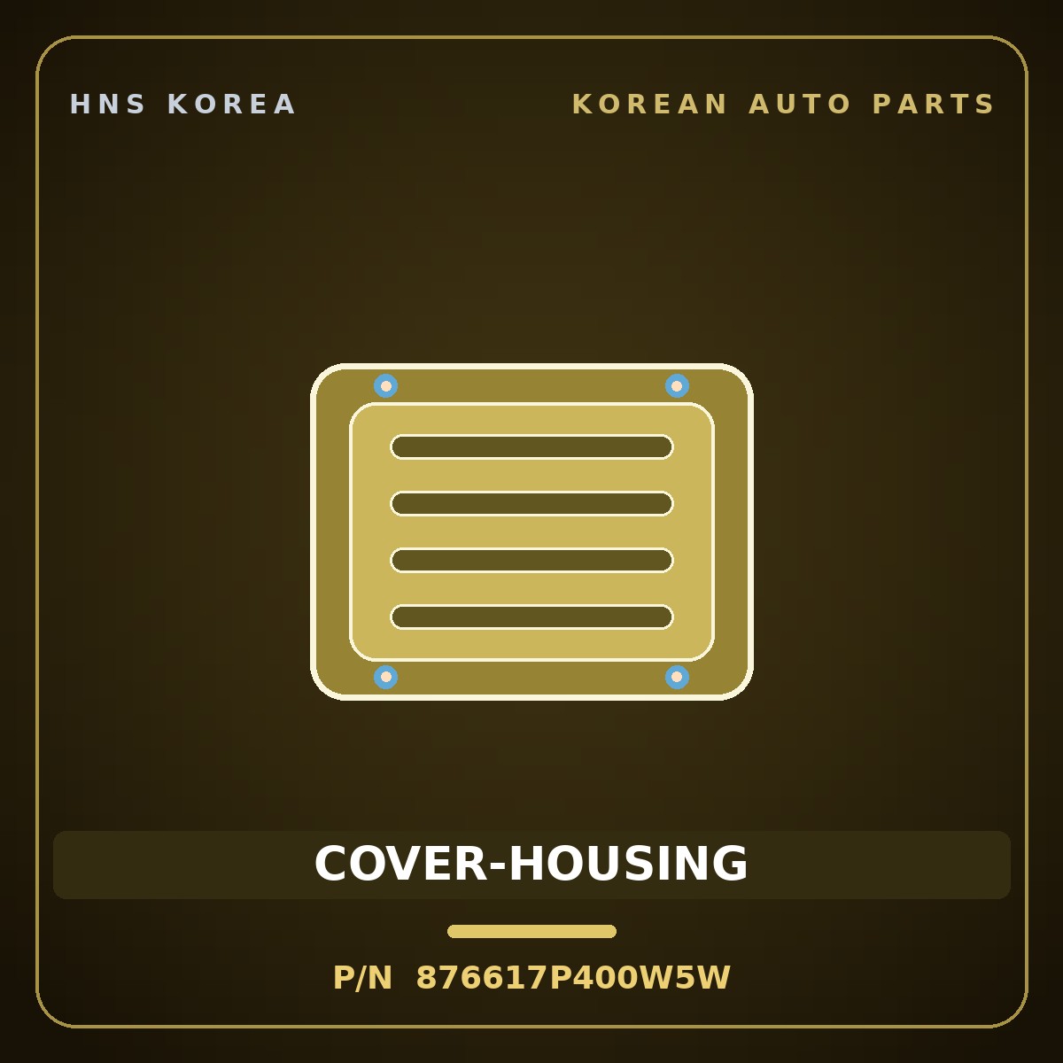 Genuine Mobis COVER-HOUSING 876617P400W5W for Trago 2013 HNS Parts Korea