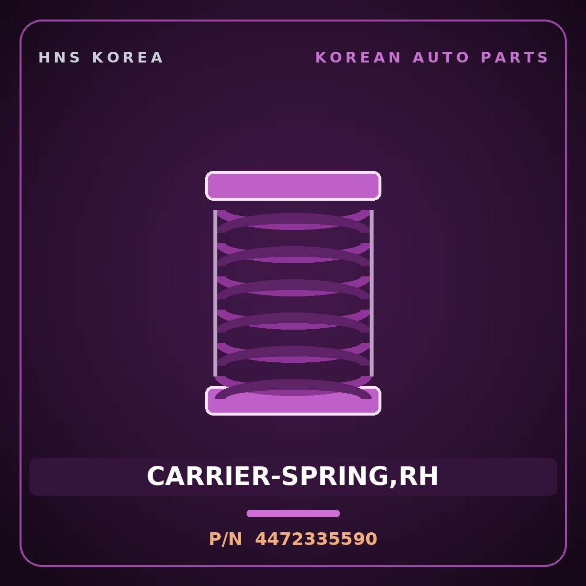 Genuine Mobis CARRIER-SPRING,RH 4472335590 for Aero City 2000 HNS Parts Korea