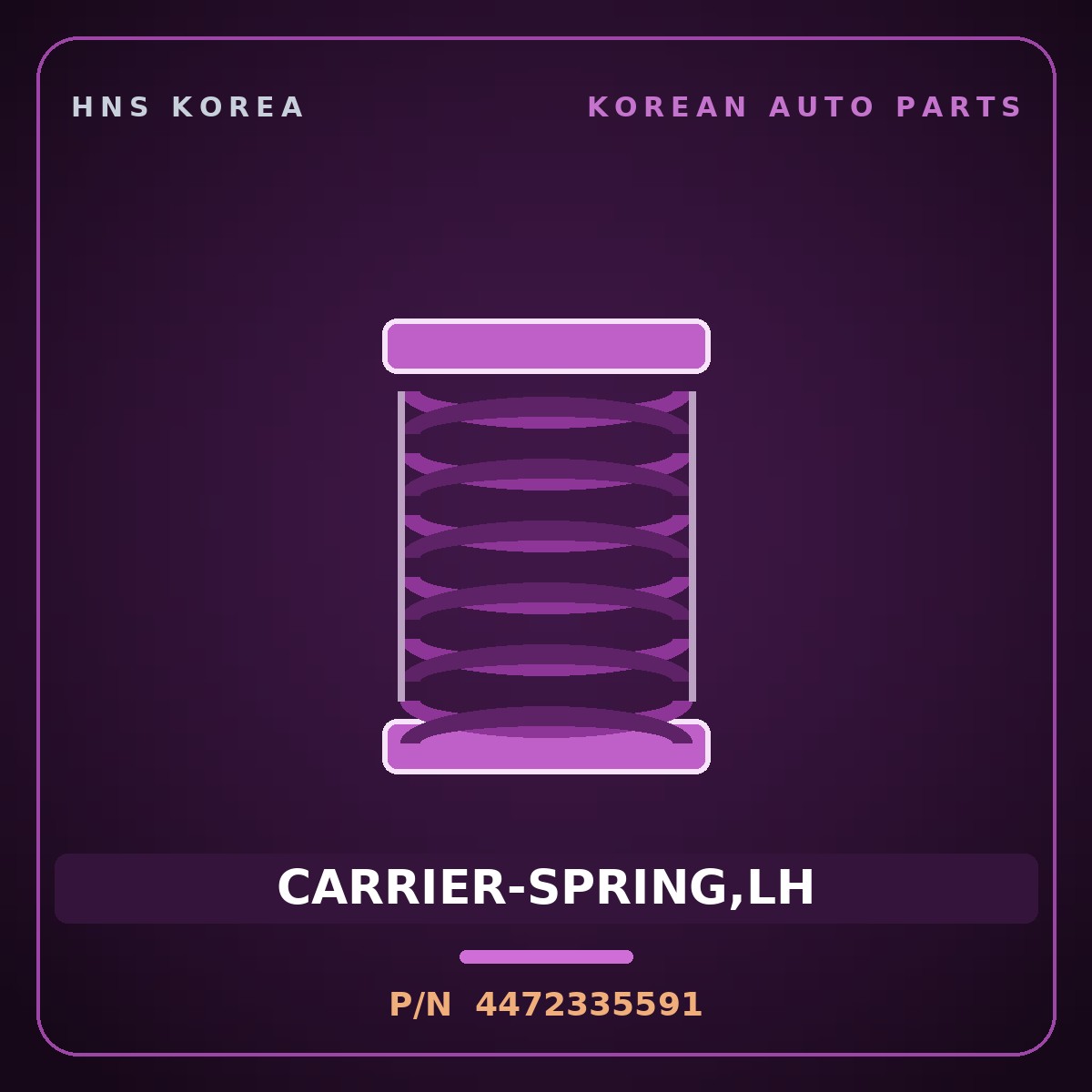 Genuine Mobis CARRIER-SPRING,LH 4472335591 for Aero City 2000 HNS Parts Korea
