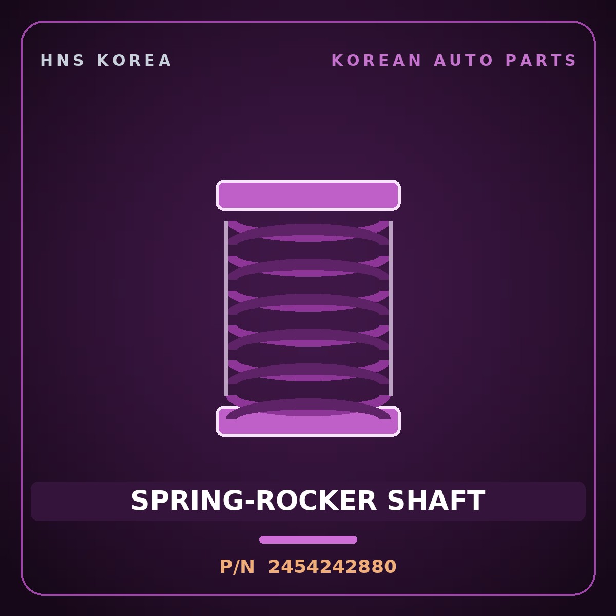 Genuine Mobis SPRING-ROCKER SHAFT 2454242880 for Galloper 1995 HNS Parts Korea