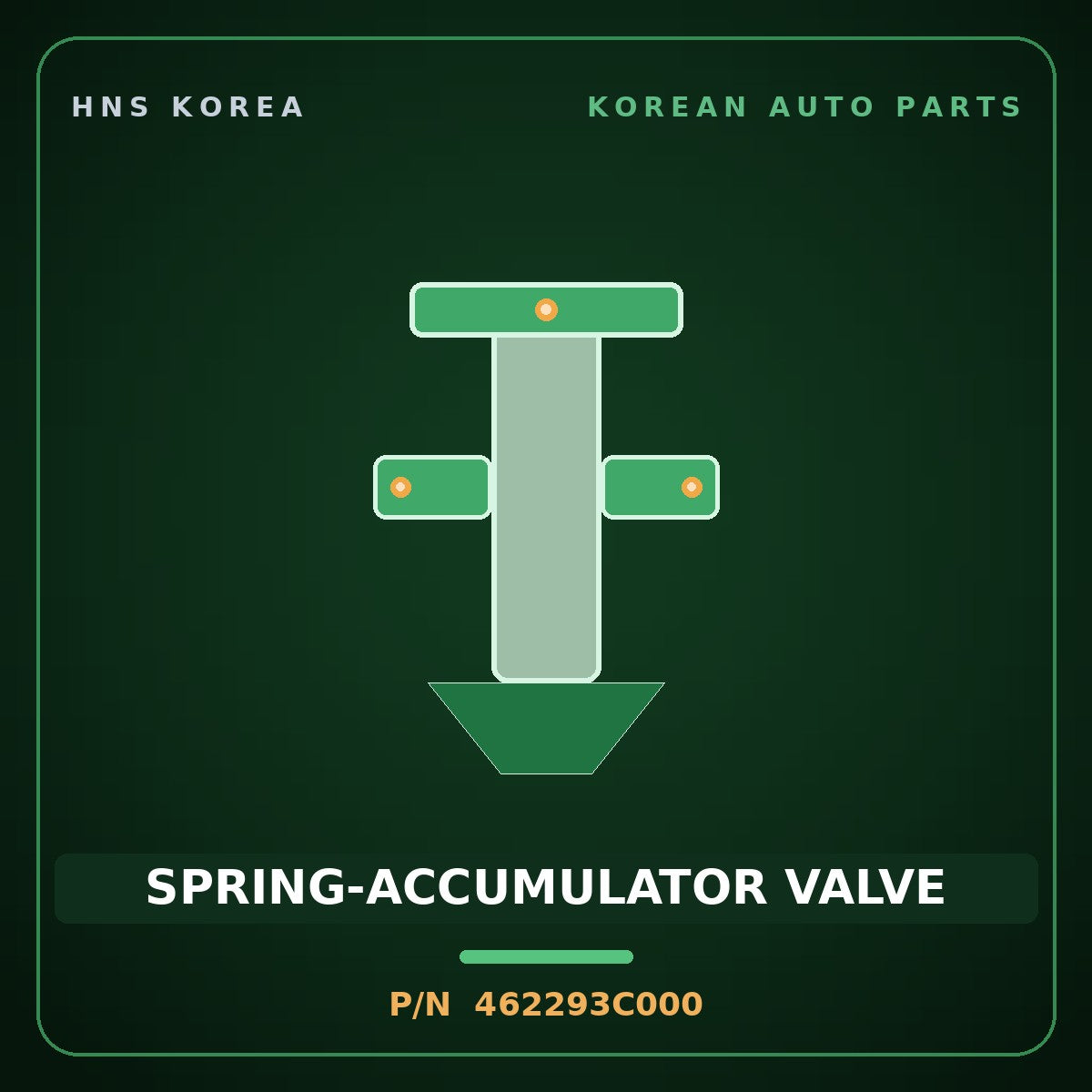 Genuine Mobis SPRING-ACCUMULATOR VALVE 462293C000 for Equus 2007 HNS Parts Korea