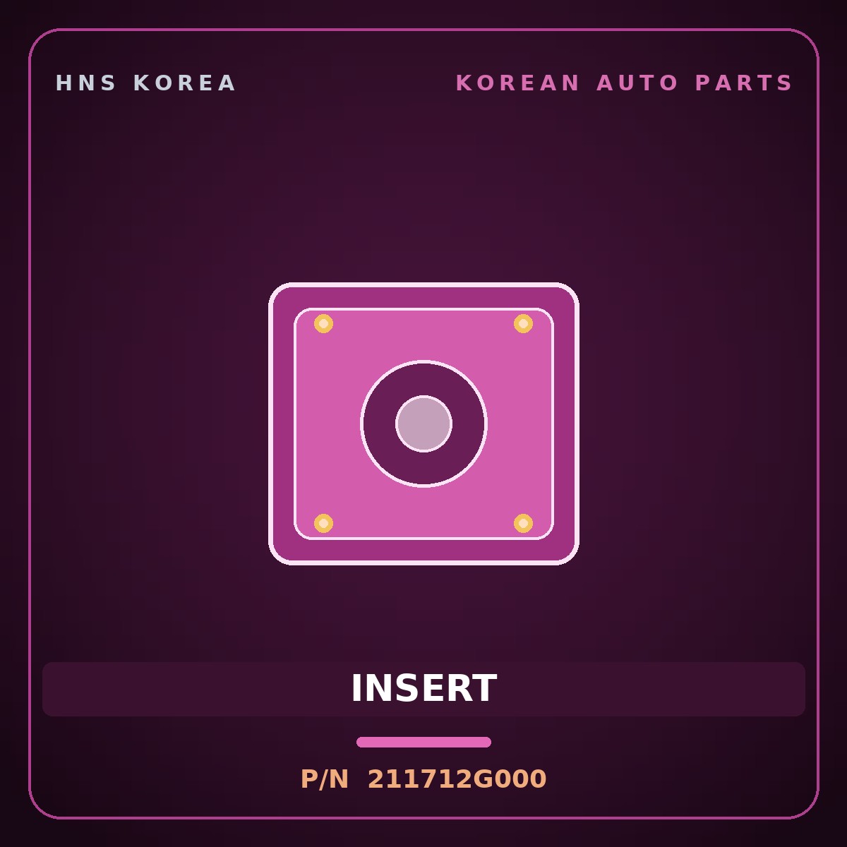 Genuine Mobis INSERT 211712G000 for Avante 2014 HNS Parts Korea