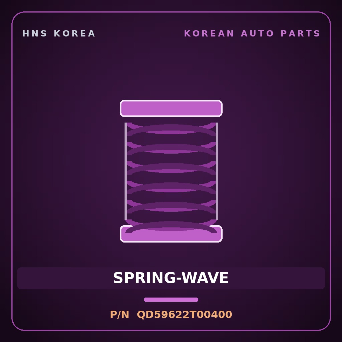 Genuine Mobis SPRING-WAVE QD59622T00400 for Aero City 2008 HNS Parts Korea
