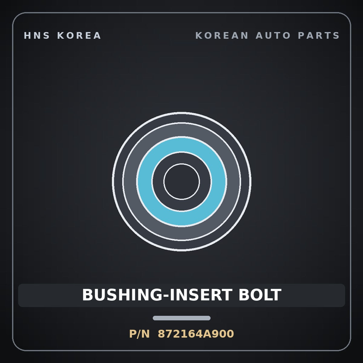 Genuine Mobis BUSHING-INSERT BOLT 872164A900 for Starex 2004 HNS Parts Korea