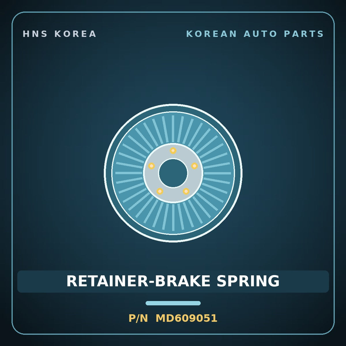 Genuine Mobis RETAINER-BRAKE SPRING MD609051 for Galloper 1998 HNS Parts Korea