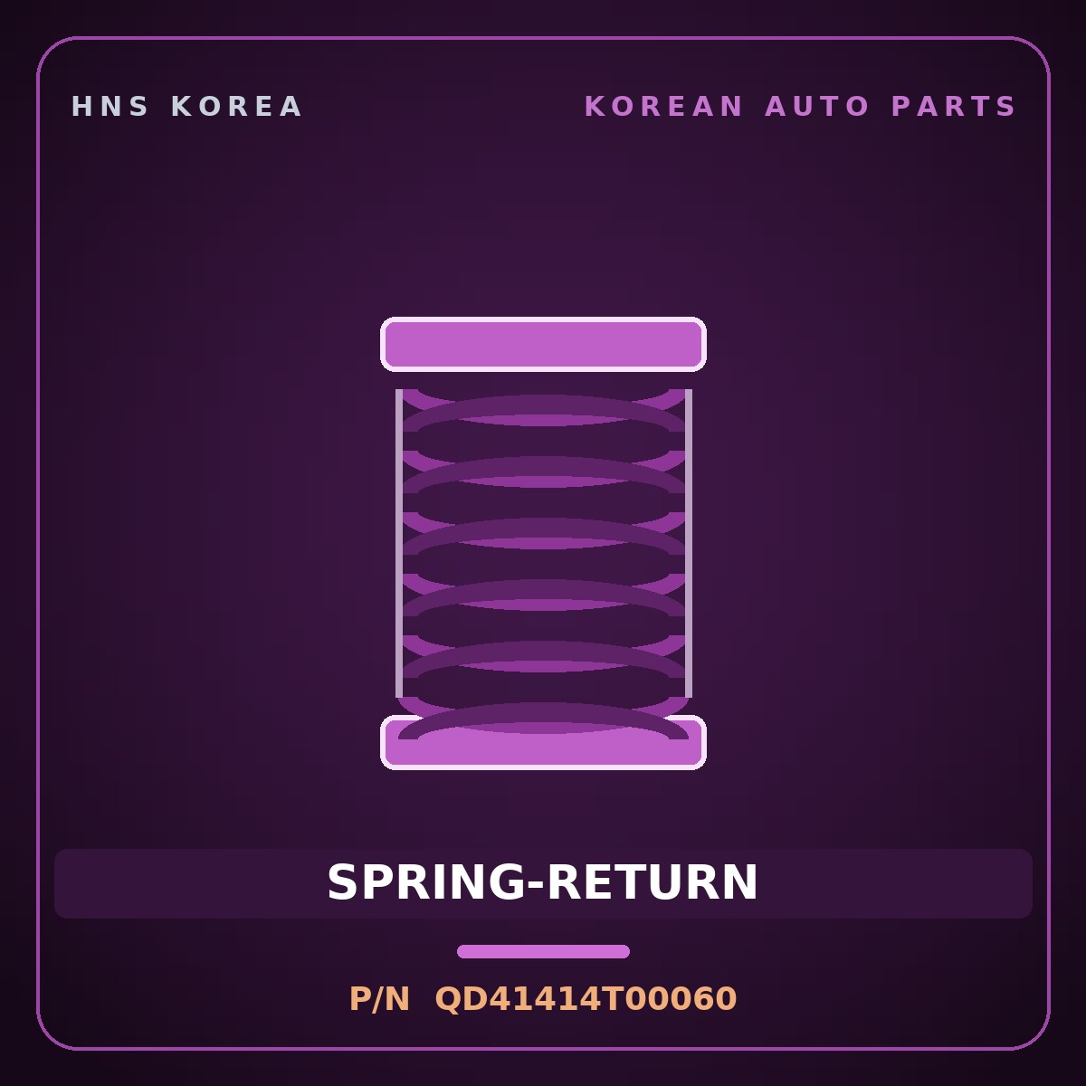 Genuine Mobis SPRING-RETURN QD41414T00060 for Aero City 2004 HNS Parts Korea
