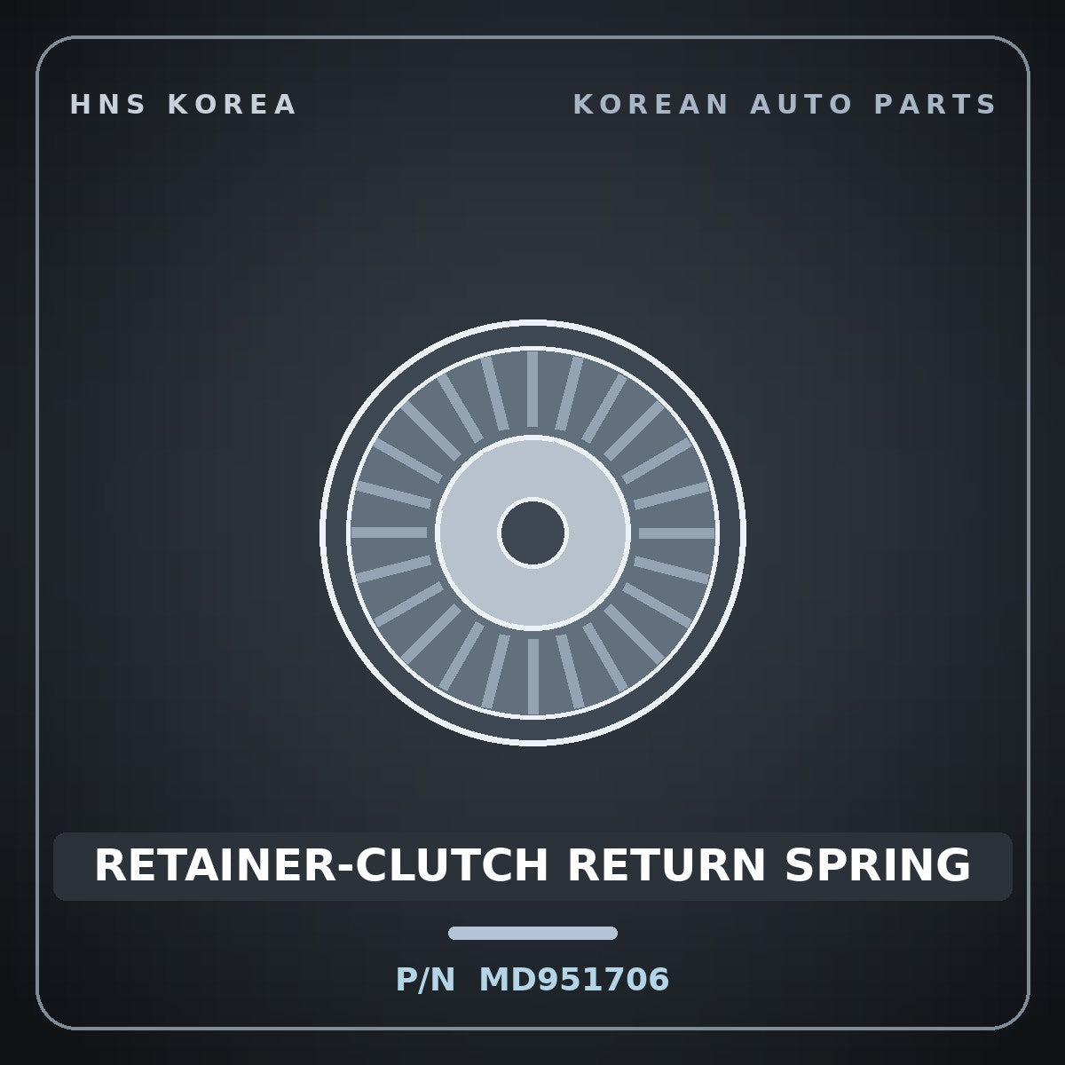 Genuine Mobis RETAINER-CLUTCH RETURN SPRING MD951706 for Galloper 1998 HNS Parts Korea