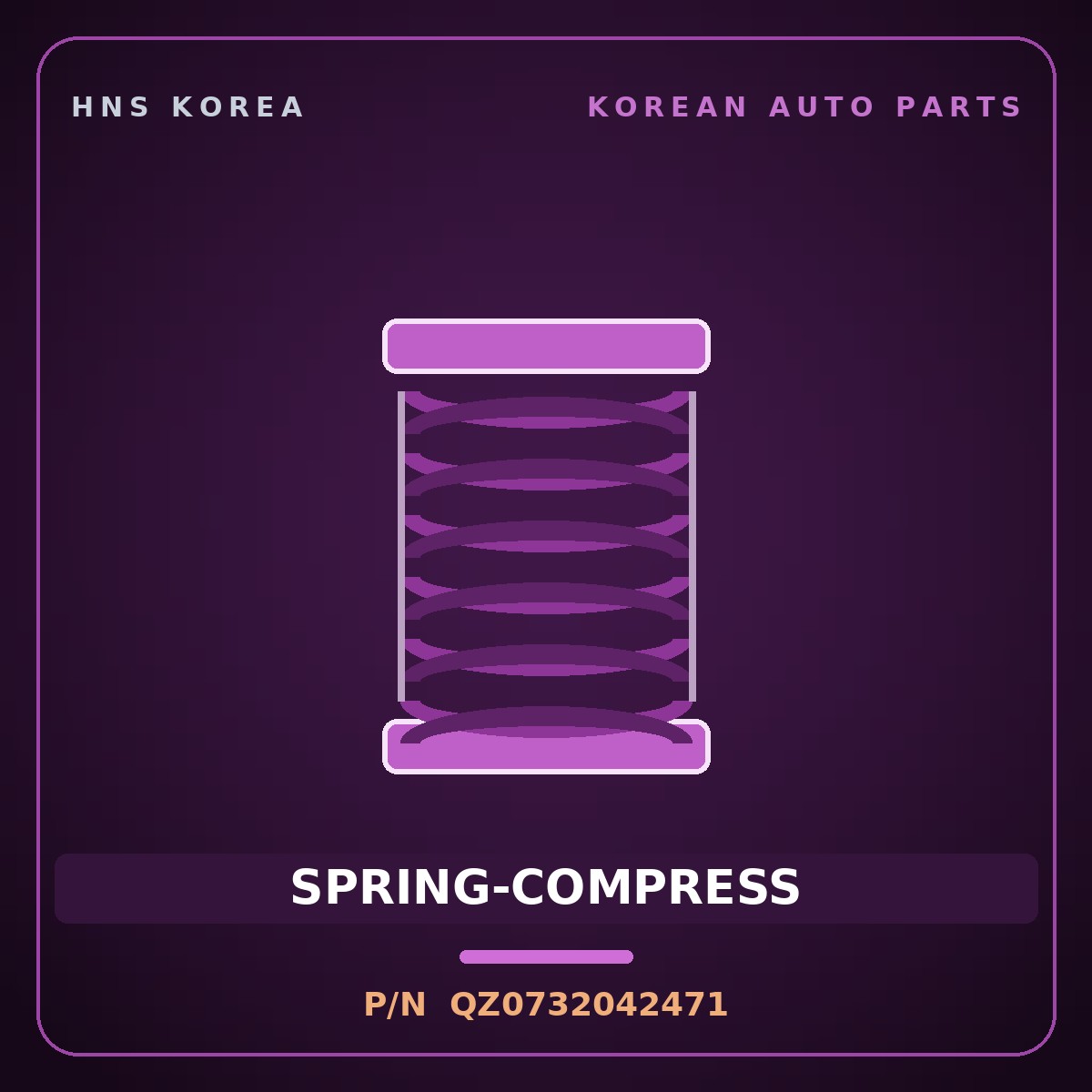 Genuine Mobis SPRING-COMPRESS QZ0732042471 for Aero City 2004 HNS Parts Korea