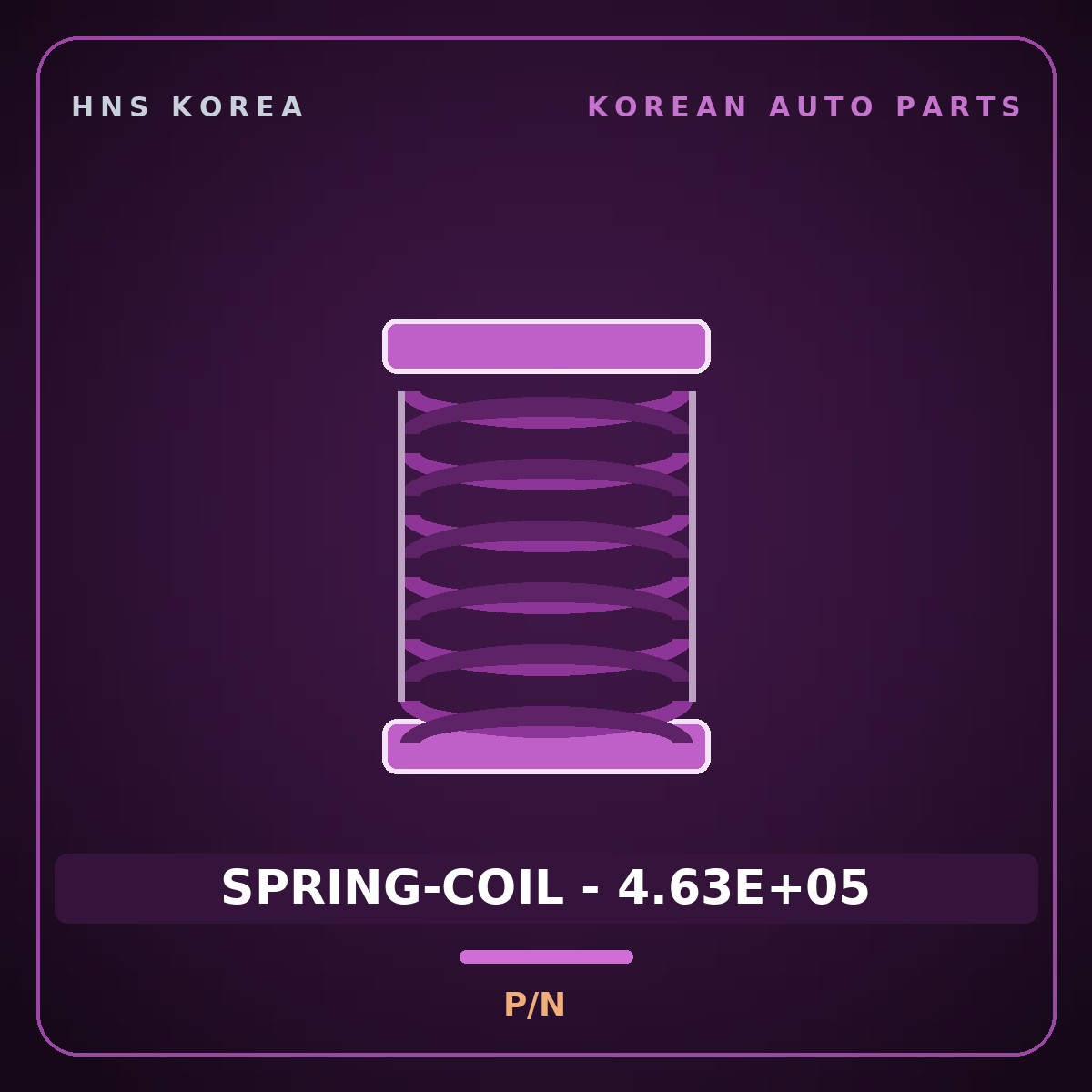 Genuine Mobis SPRING-COIL - 4.63E+05  for Equus 2007 HNS Parts Korea
