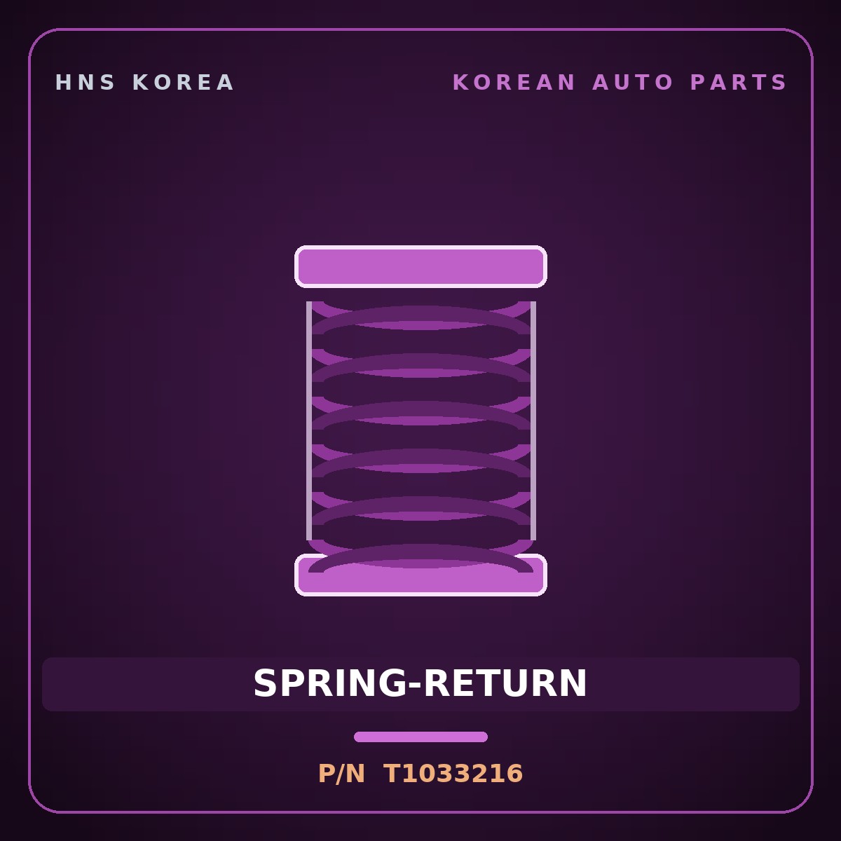 Genuine Mobis SPRING-RETURN T1033216 for Aero City 2004 HNS Parts Korea