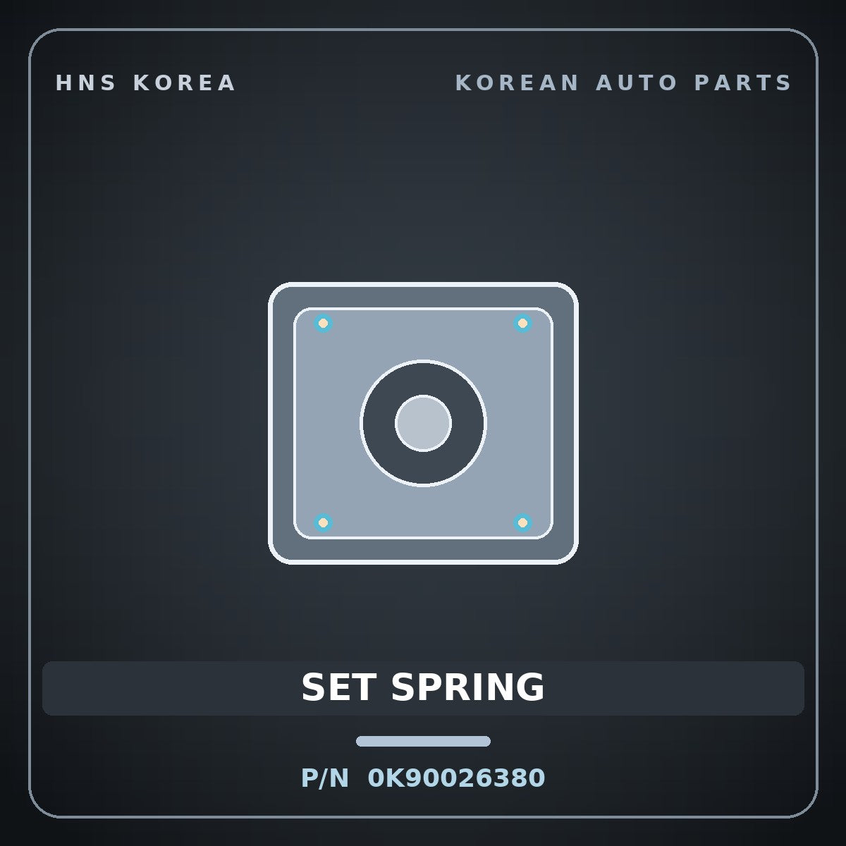 Genuine Mobis SET SPRING 0K90026380 for Cerato 1997 HNS Parts Korea