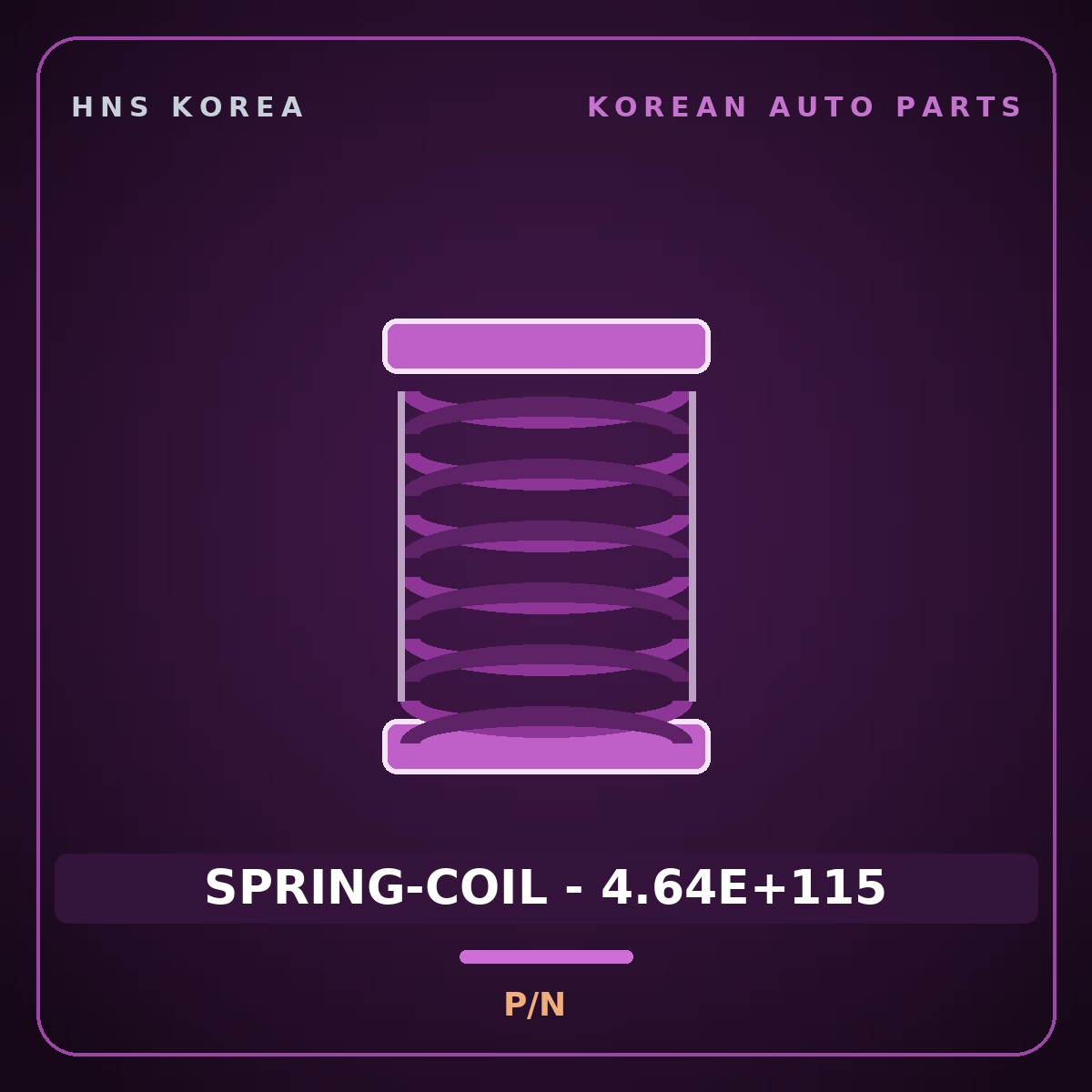Genuine Mobis SPRING-COIL - 4.64E+115  for Equus 2007 HNS Parts Korea