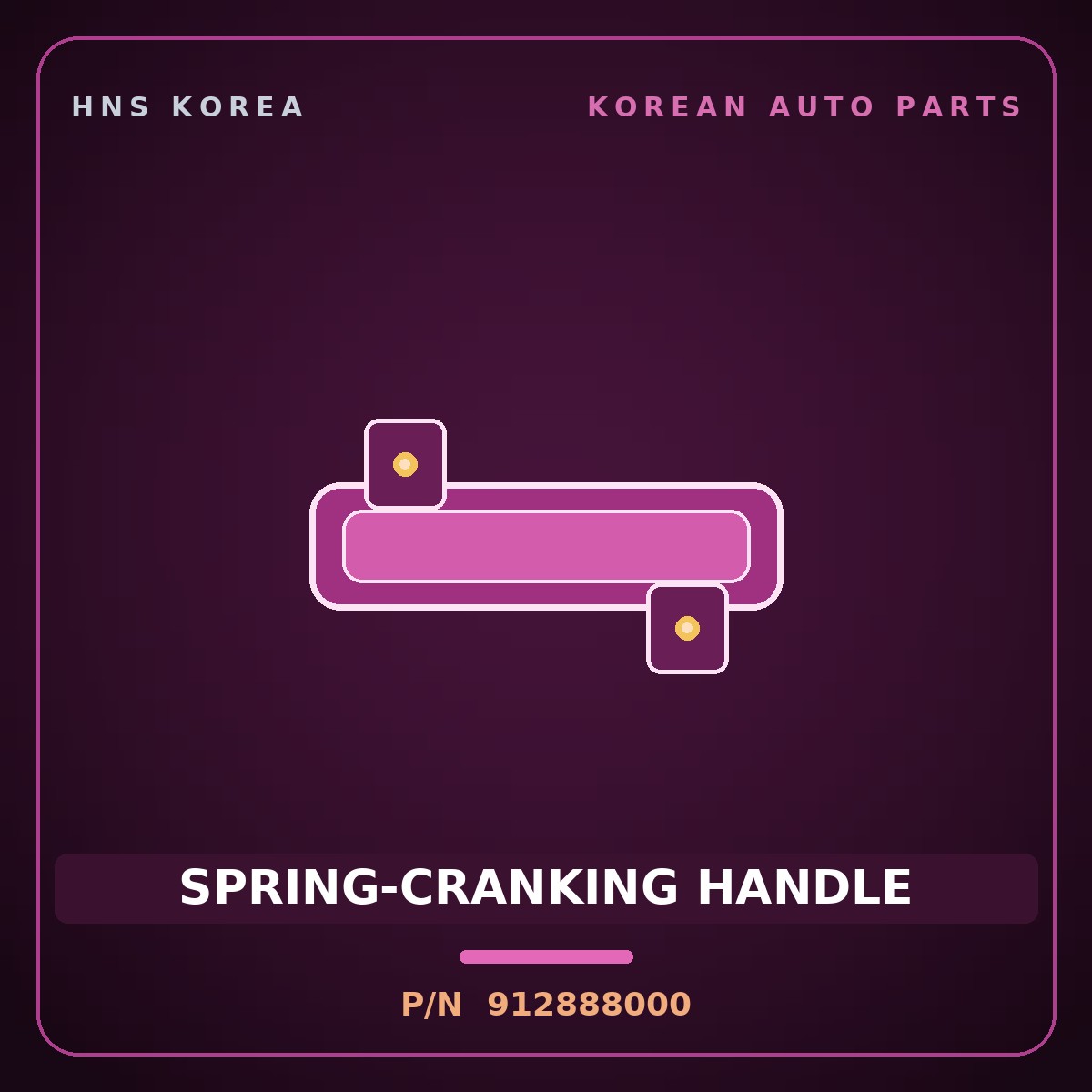 Genuine Mobis SPRING-CRANKING HANDLE 912888000 for Aero City 1995 HNS Parts Korea