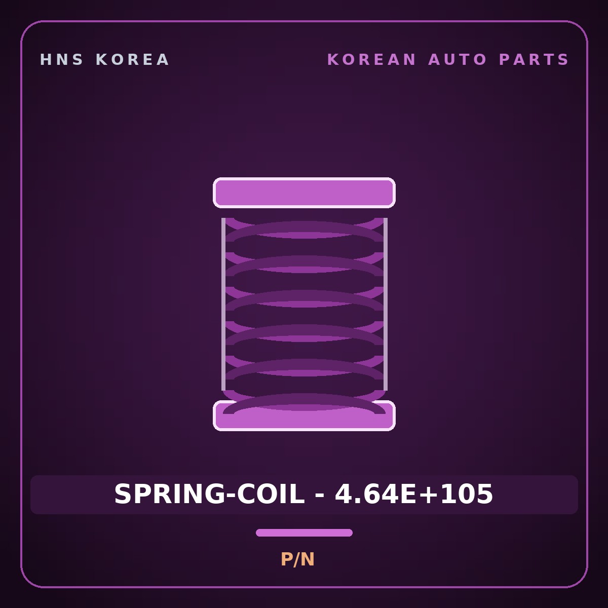 Genuine Mobis SPRING-COIL - 4.64E+105  for Equus 2007 HNS Parts Korea